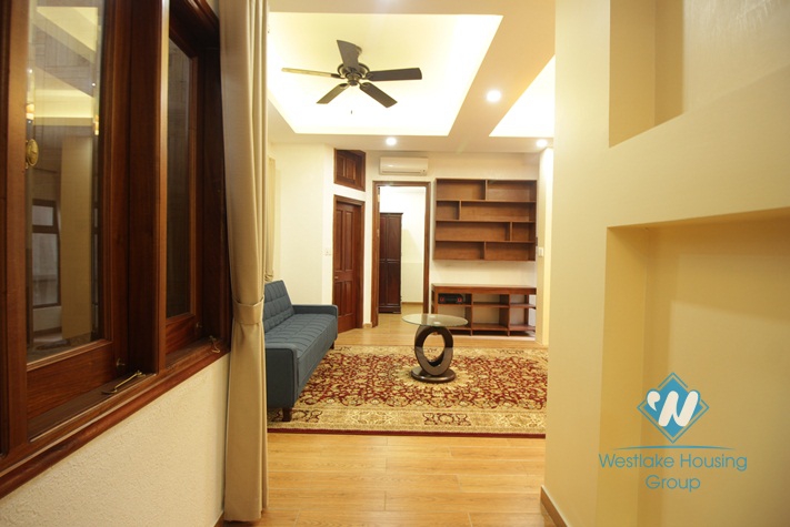Spacious French style apartment with balcony for rent in Truc Bach, Ba Dinh